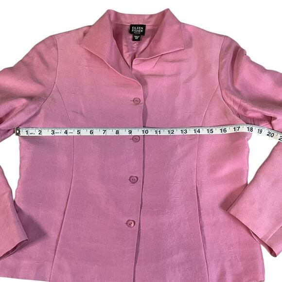 Eileen Fisher Lavender Purple Blazer Button Soft Top 100% Silk Size PP 0-2 - Picture 11 of 13